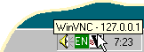 [WinVNC tray icon]